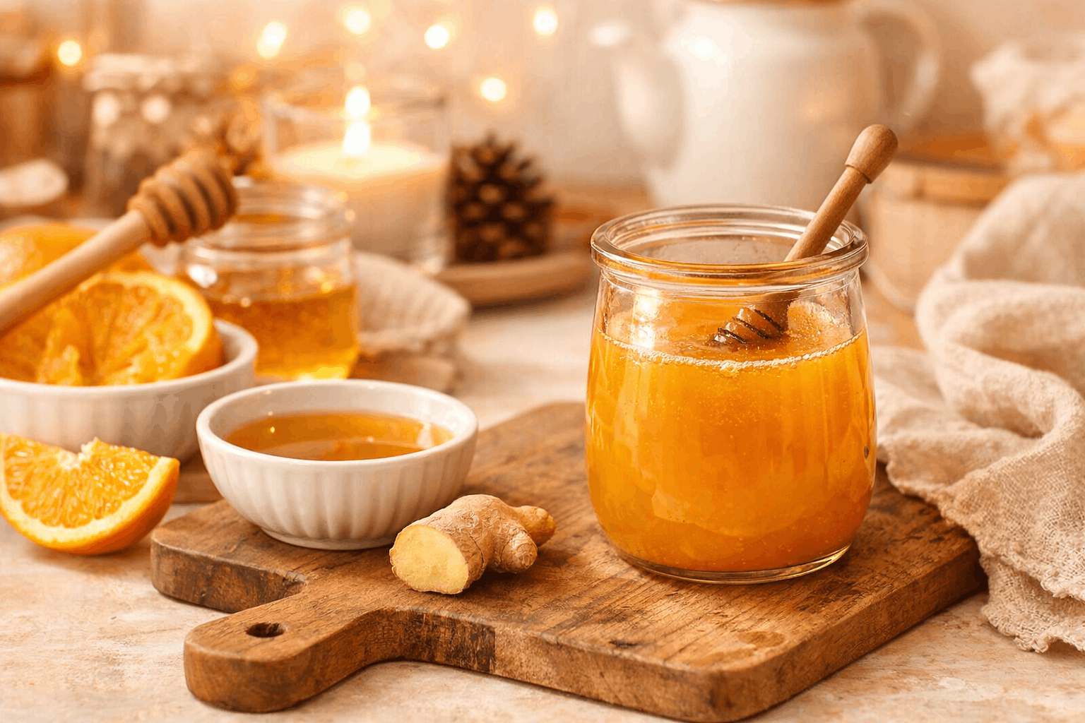 Hustensaft für Kinder selber machen — Orange-Honig-Sirup wird in ein kleines Glasfläschchen gefüllt