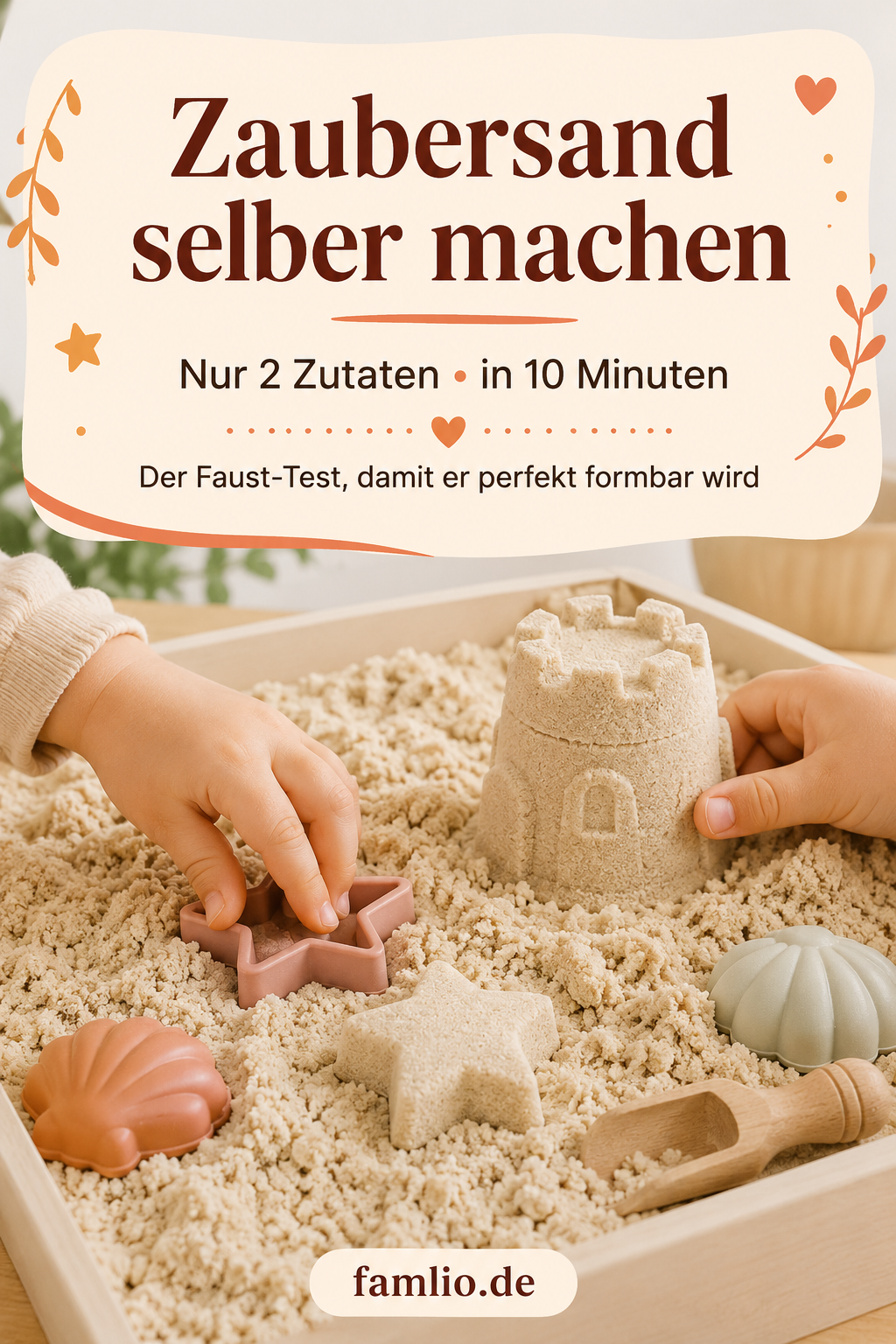 Zaubersand selber machen – nur 2 Zutaten und 10 Minuten