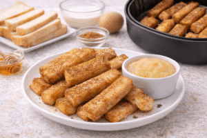 2) French Toast Sticks (knusprig, aber nicht fettig)