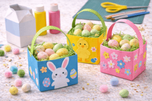 Osterkörbchen aus Milchkarton