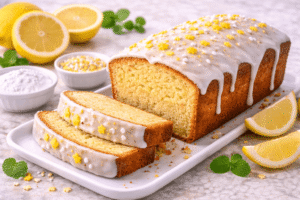 Zitronenkuchen mit Glasur