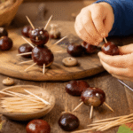 Kastanien basteln mit Kindern