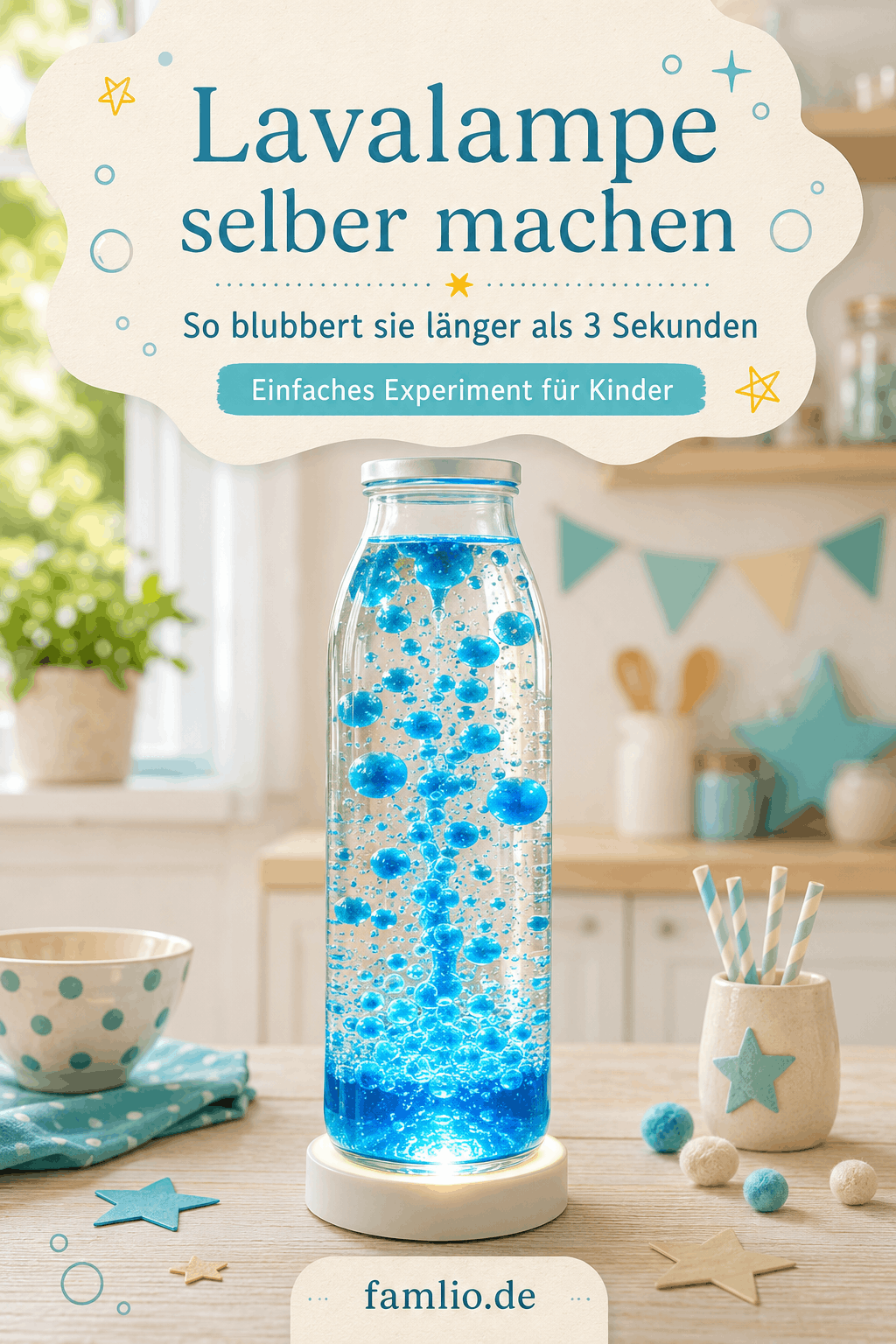 Lavalampe selber machen – einfaches Experiment für Kinder