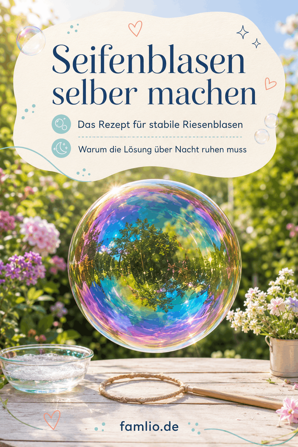 Seifenblasen selber machen – Rezept für stabile Riesenblasen