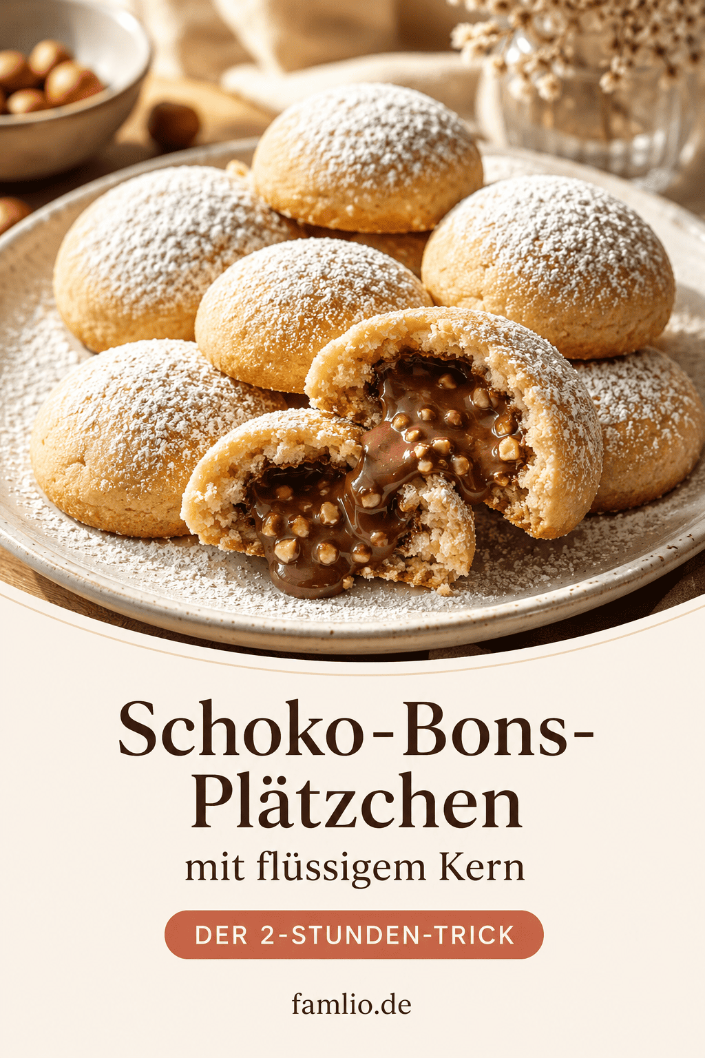 Schoko-Bons-Plätzchen mit flüssigem Kern – der 2-Stunden-Trick